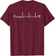 Heartbeat Pray - Christian Faith Church Outfit Baptism Gifts T-Shirt - T-Shirt | Maroon