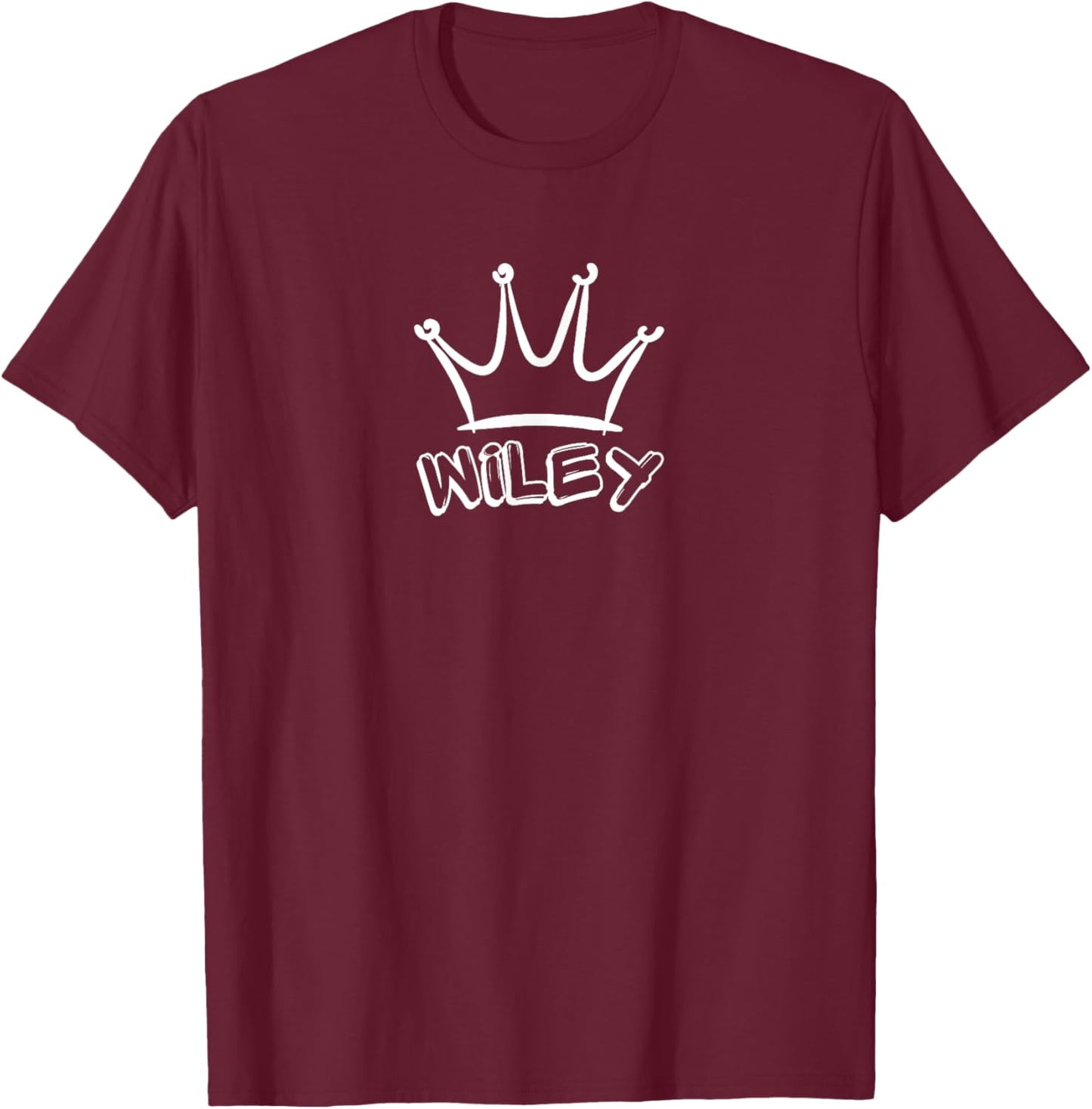 Wiley Family Name - Cool WILEY Name and Royal Crown T-Shirt - T-Shirt | Maroon
