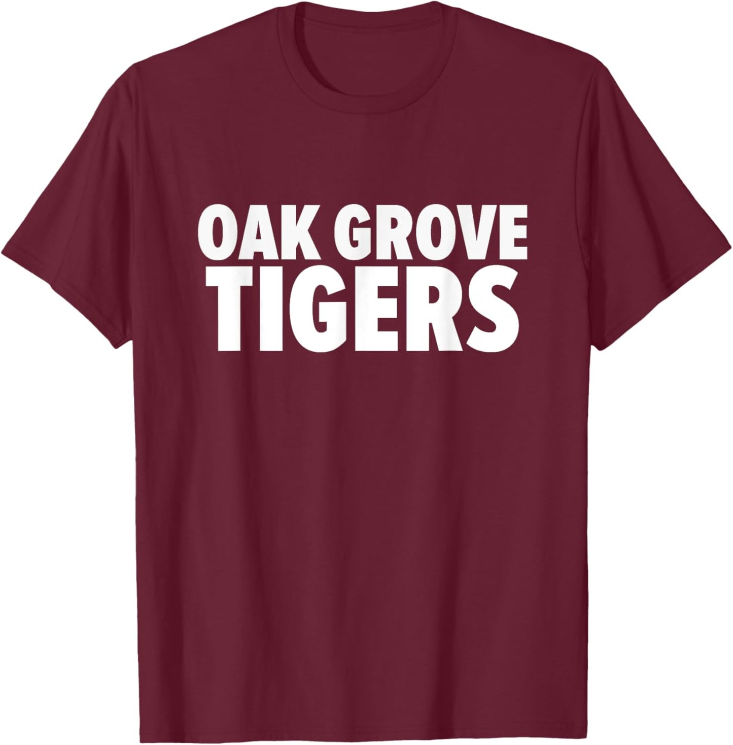 Oak Grove Tigers Bold T-Shirt - T-Shirt | Maroon
