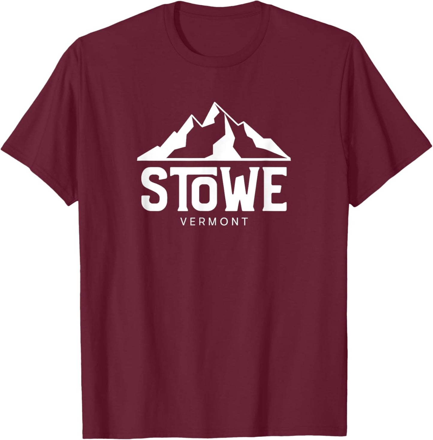 Stowe Vermont T-Shirt - T-Shirt | Maroon