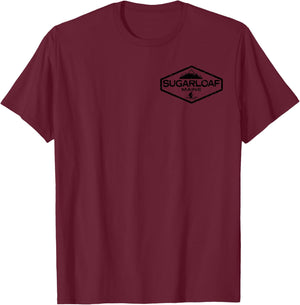 Sugarloaf Maine Vintage Distressed Front and Back T-Shirt - T-Shirt | Maroon