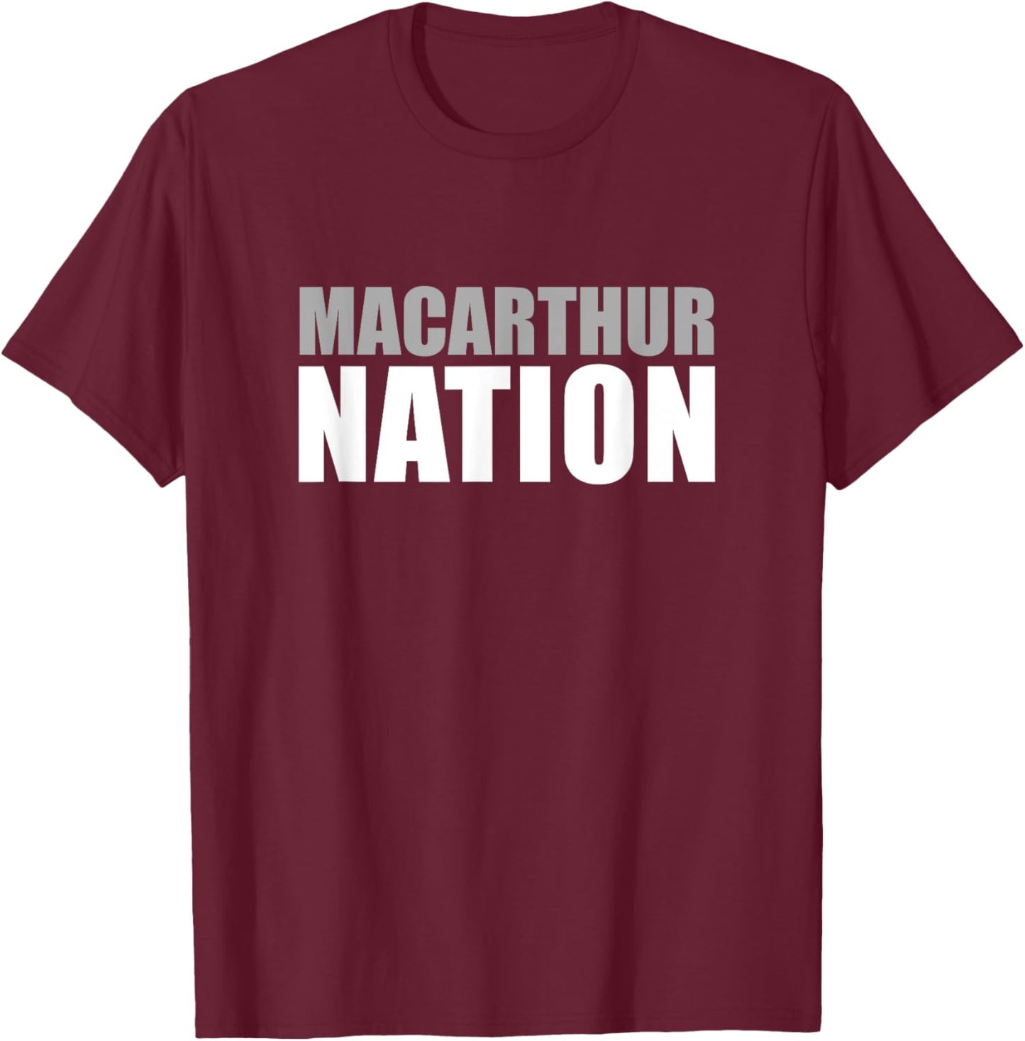 Macarthur High School Nation T-Shirt - T-Shirt | Maroon