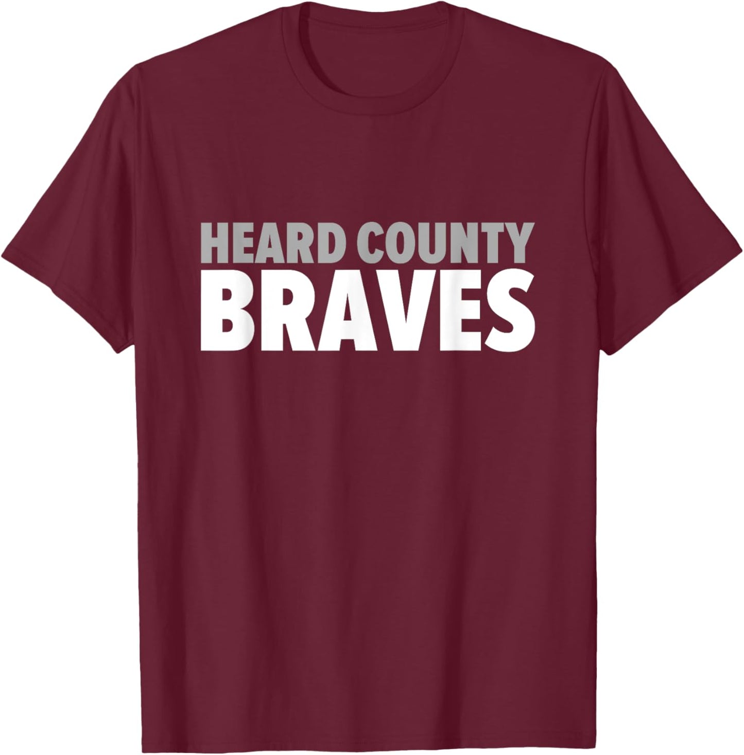 Heard County Braves Bold T-Shirt - T-Shirt | Maroon