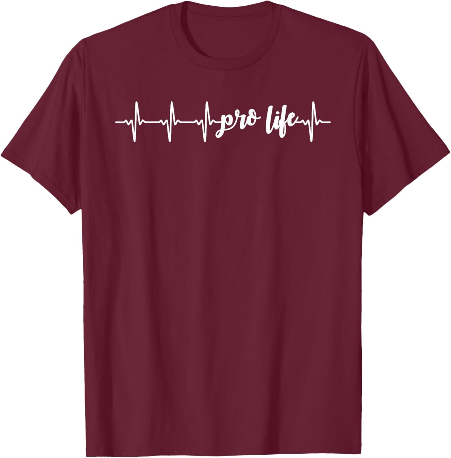 Pro Life Heartbeat Pro-Life Advocate T-Shirt - T-Shirt | Maroon