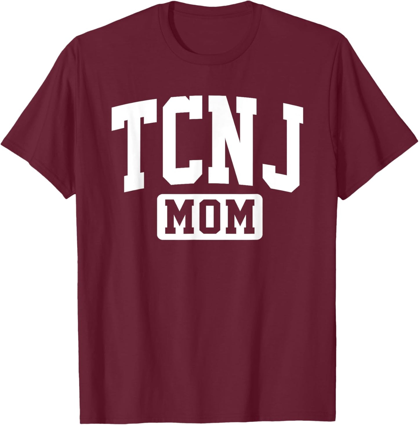 Family University College Arch Retro Design TCNJ The College of New Jersey Mom Mother Arch Vintage T-Shirt - T-Shirt | Maroon
