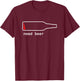 Funny Drinking Guy Stuff Low Battery Need Beer T-Shirt - T-Shirt | Maroon