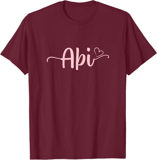 Abi Heart Xmas Grandma Women Mother's Day Christmas T-Shirt - T-Shirt | Maroon