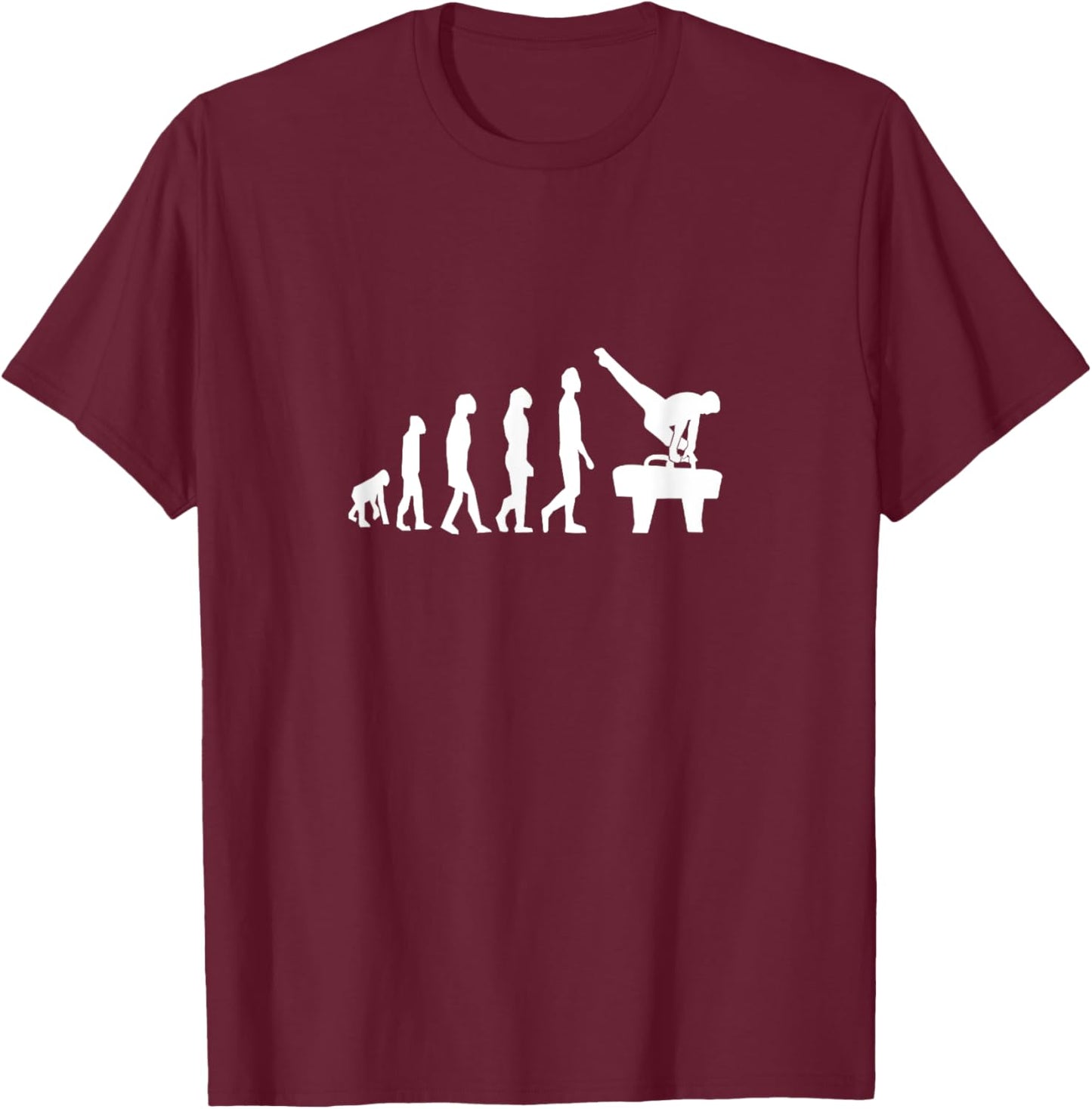 Evolution Gymnastics Horse T-Shirt - T-Shirt | Maroon