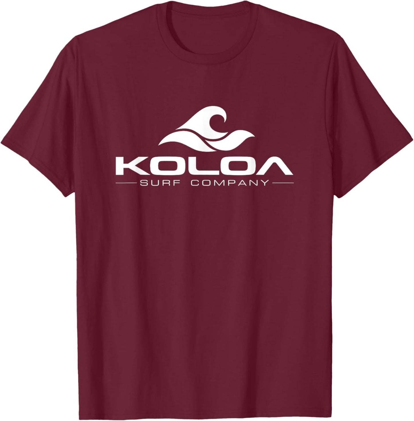 Koloa Surf Classic White Wave Logo Lightweight, Graphic T-Shirt - T-Shirt | Maroon