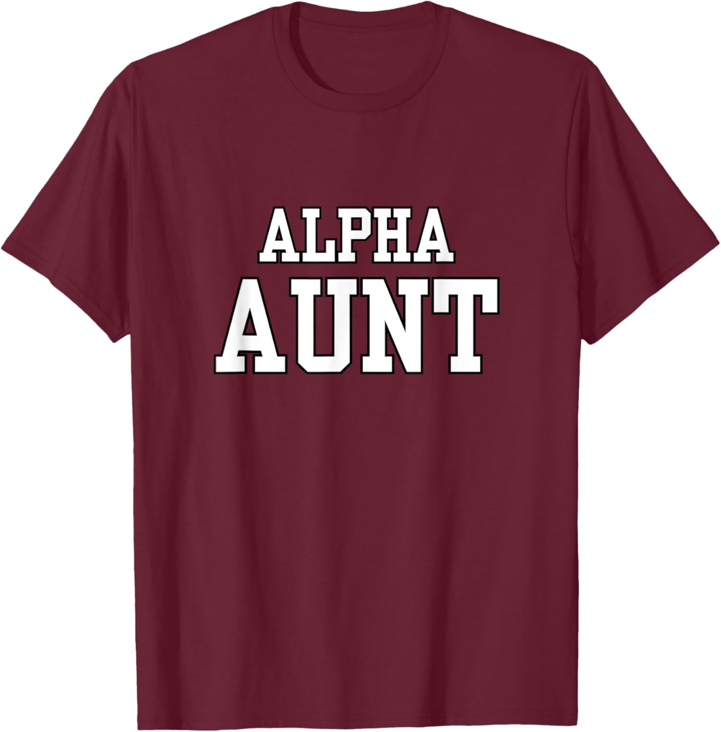 Alpha Aunt Wolf Matching Family Tribe Wolves Moon Auntie T-Shirt - T-Shirt | Maroon
