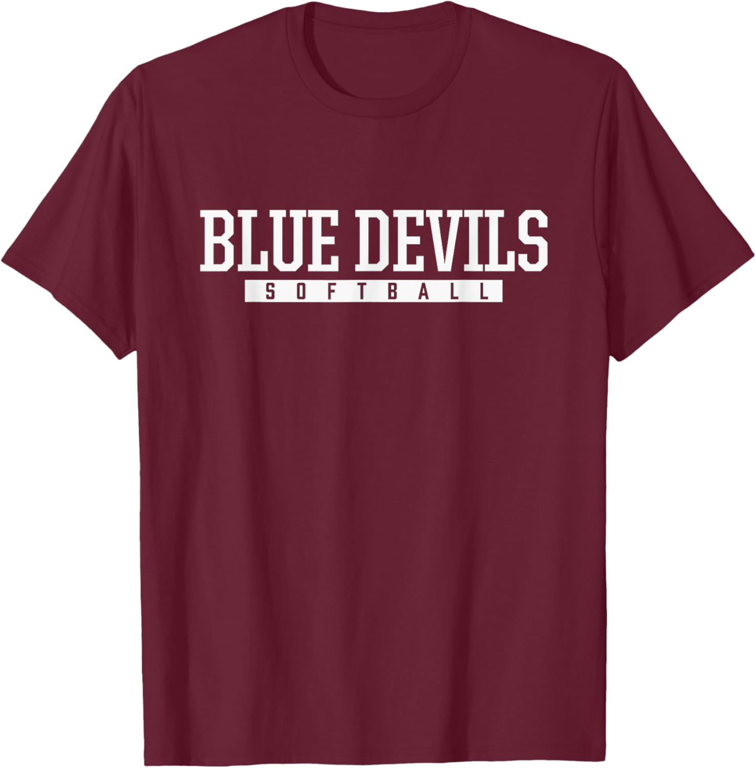 Etowah Blue Devils Softball HS T-Shirt - T-Shirt | Maroon