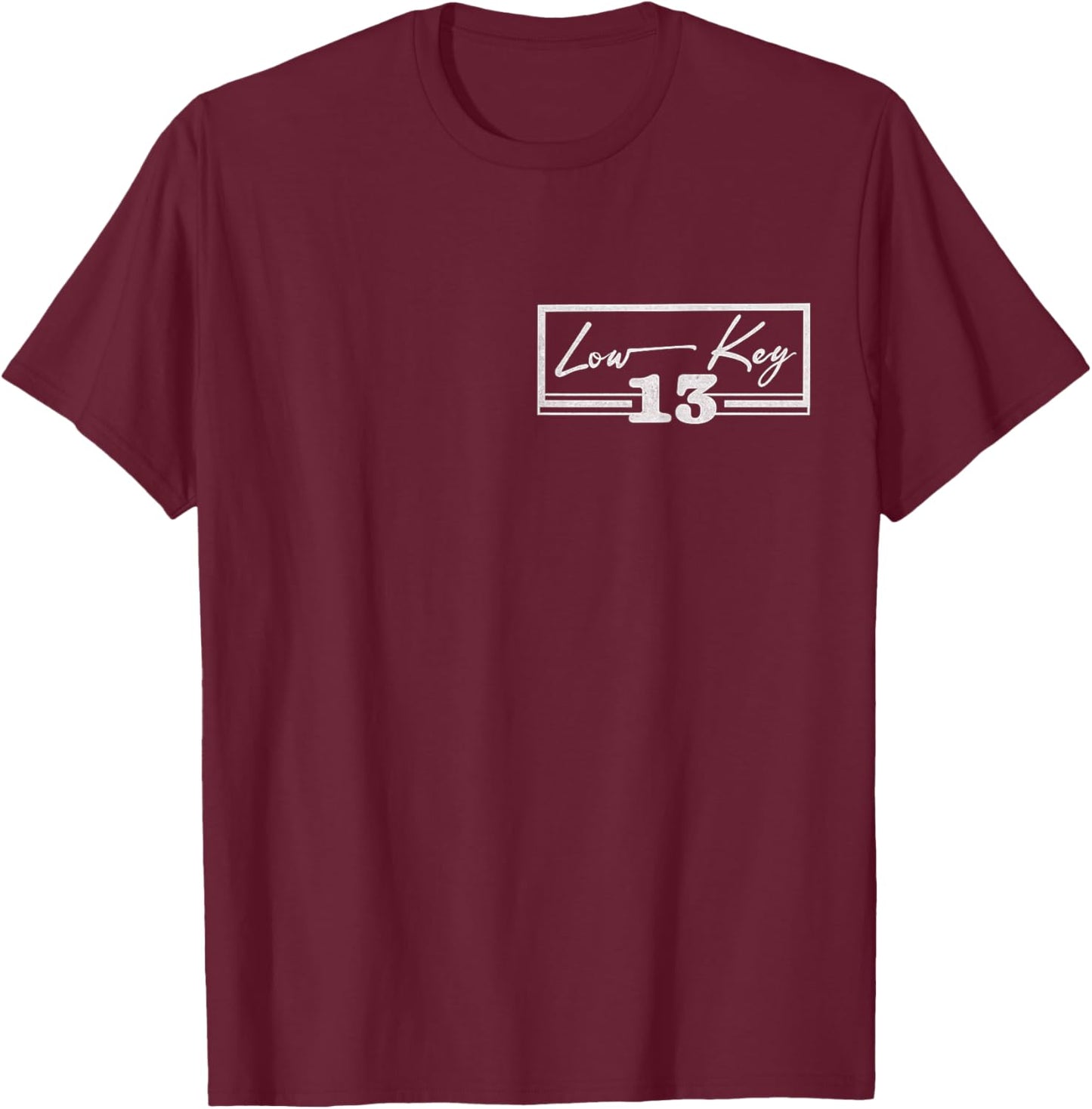 Low Key 13th Birthday Minimal Subtle 13 Year Old Boys Girls T-Shirt - T-Shirt | Maroon