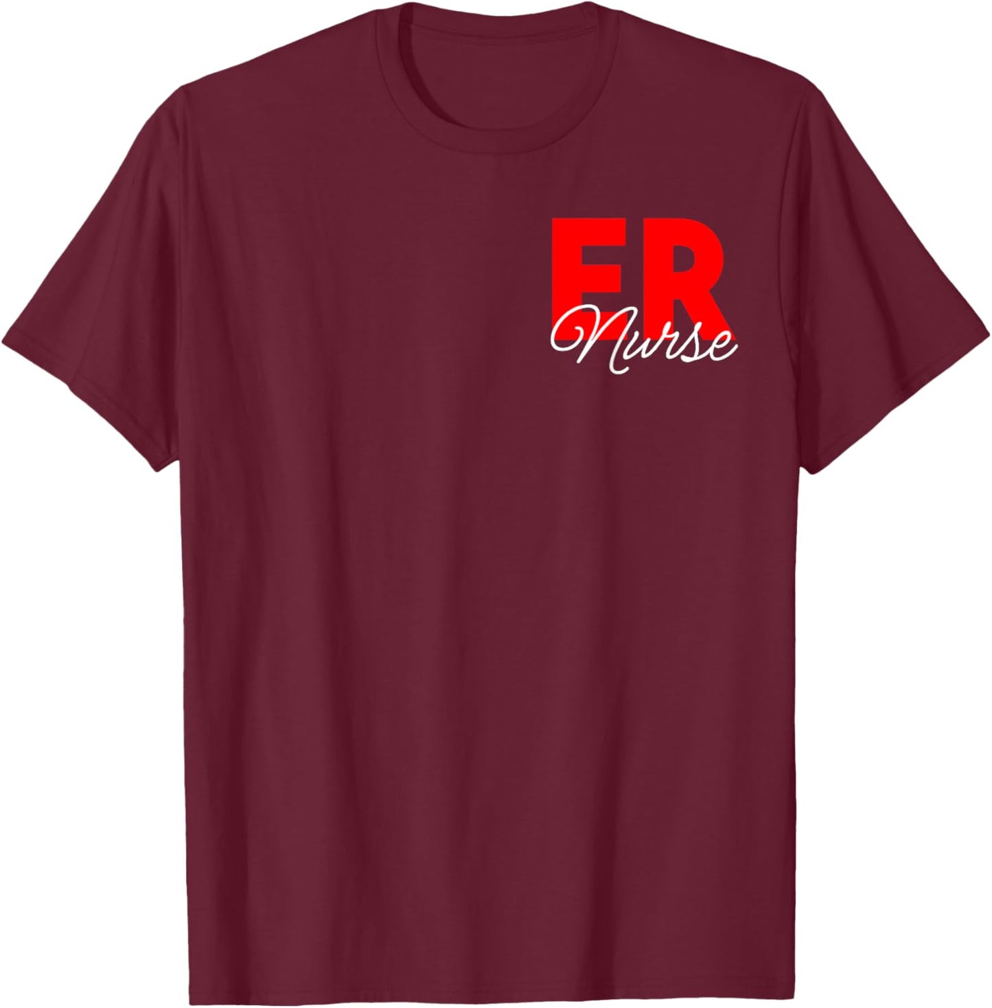 Women Emergency Room Registered Nurse Retro Er Nurse T-Shirt - T-Shirt | Maroon