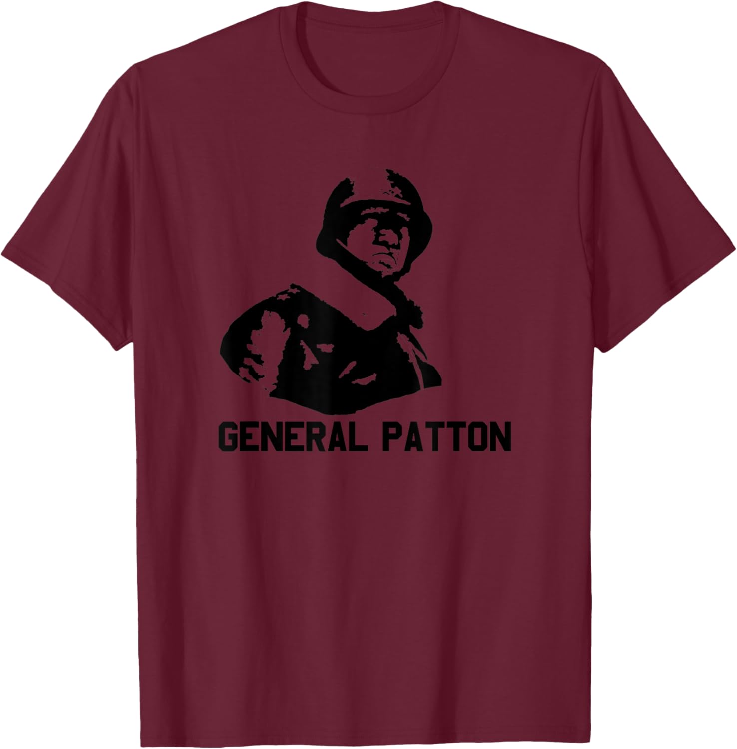 General Patton WW2 General George S. Patton T-Shirt - T-Shirt | Maroon