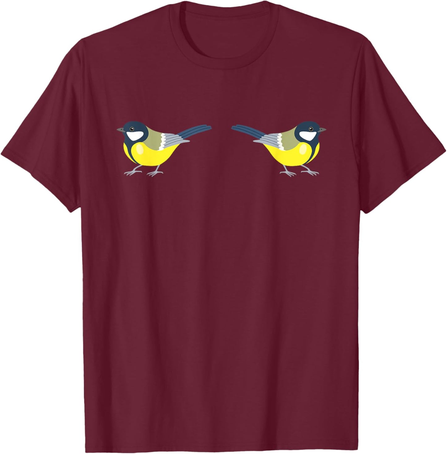 Tits, funny tit bird pun, adult humor T-Shirt - T-Shirt | Maroon