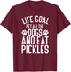 Pickles Pet All The Dogs Funny Dogs and Pickles T-Shirt - T-Shirt | Maroon