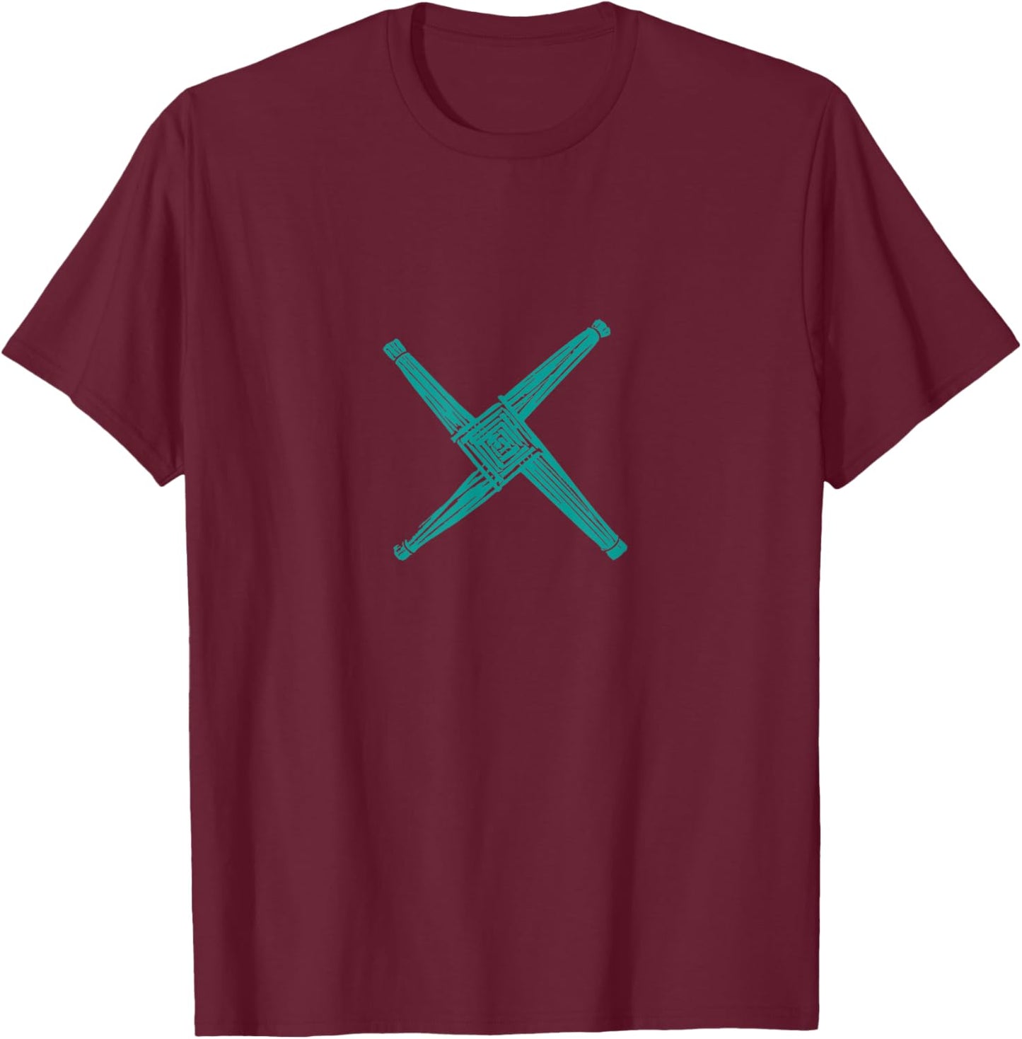 St. Brigid's Cross T-Shirt - T-Shirt | Maroon