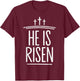 He is Risen Funny Christian Easter Men Boy Toddler Son Jesus T-Shirt - T-Shirt | Maroon