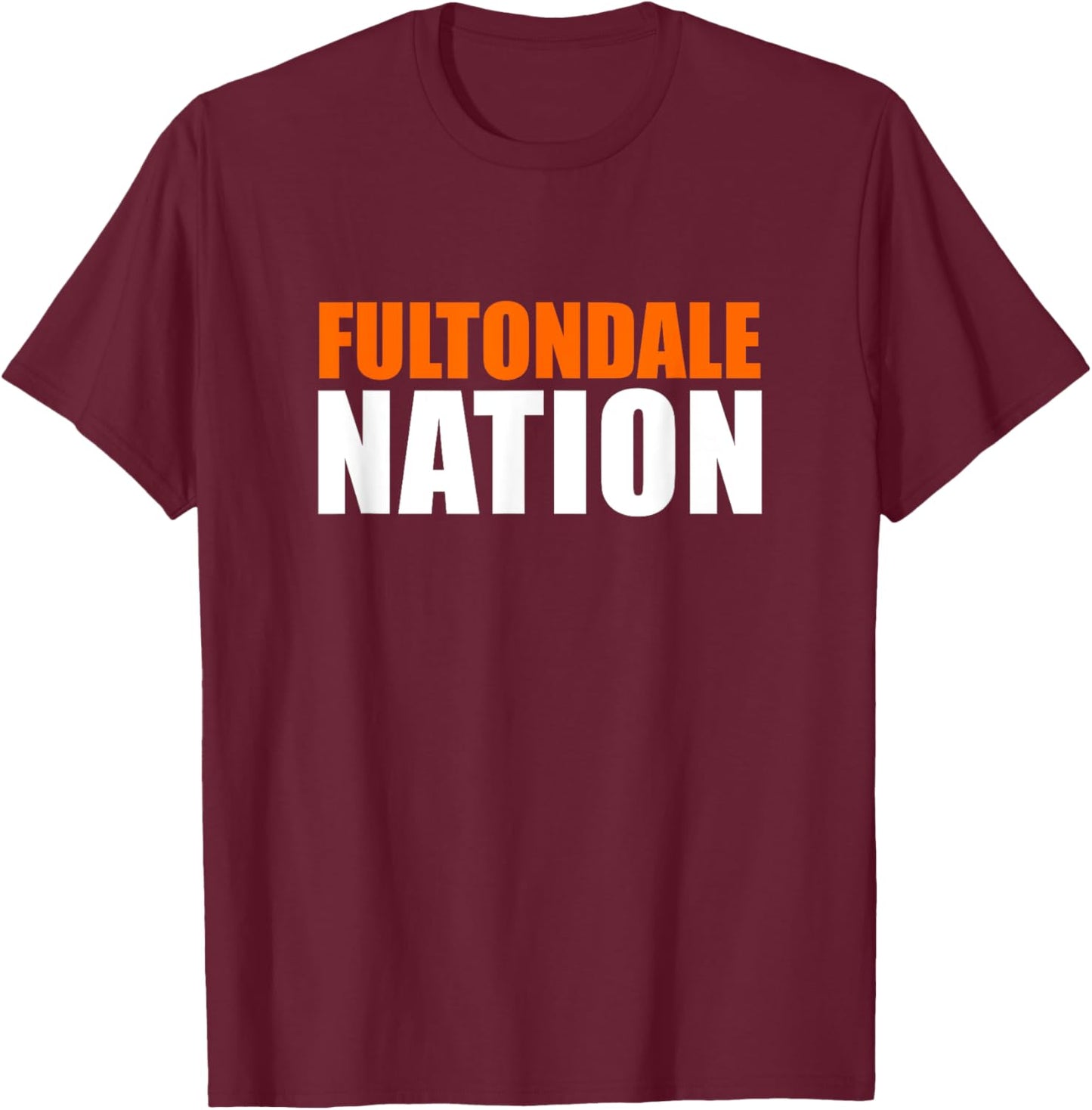 Fultondale High School Nation T-Shirt - T-Shirt | Maroon