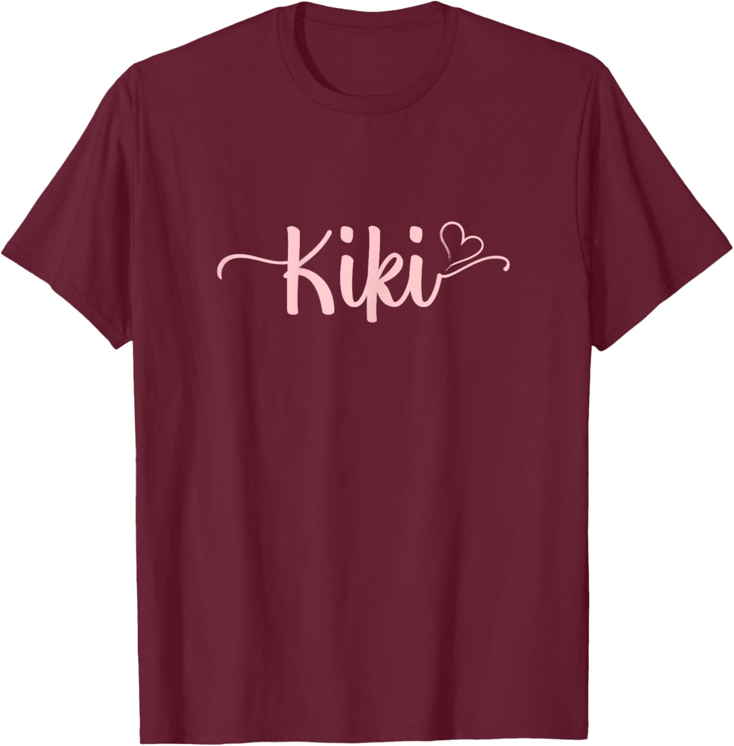 Kiki Heart Xmas Grandma Women Mother's Day Christmas T-Shirt - T-Shirt | Maroon