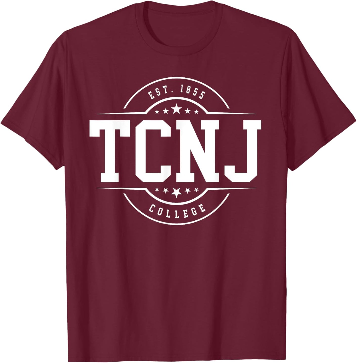 TCNJ The College of New Jersey Arch Vintage Classic Design T-Shirt - T-Shirt | Maroon
