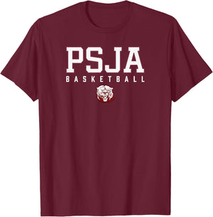 PSJA Battlin Bear Logo Basketball HS T-Shirt - T-Shirt | Maroon