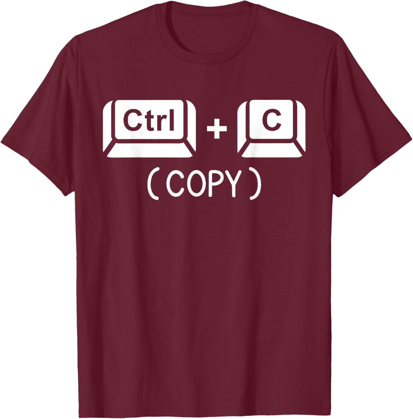Copy Paste Ctrl C Ctrl V Dad Son Happy Father's Day Family T-Shirt - T-Shirt | Maroon