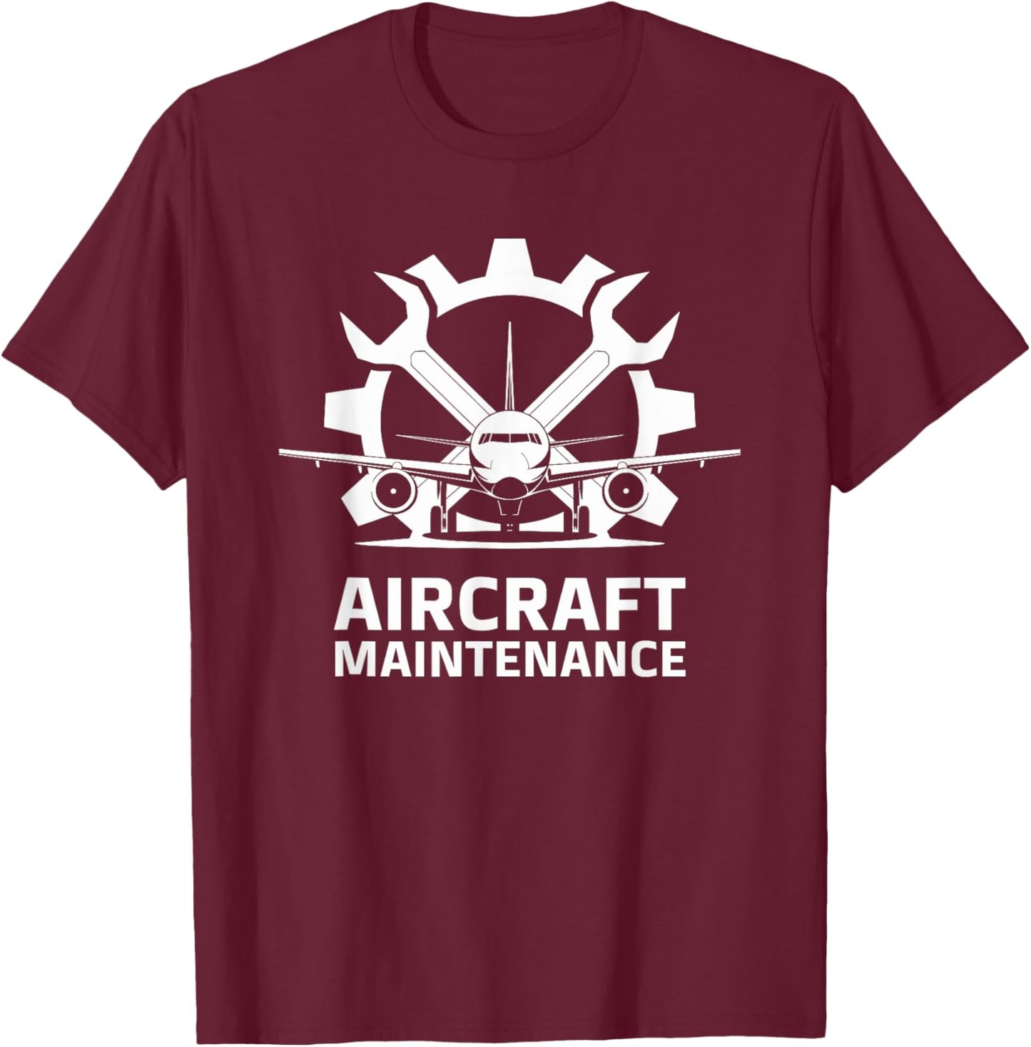 AMT Aircraft Maintenance, Aviation Mechanic Airplane Tech T-Shirt - T-Shirt | Maroon