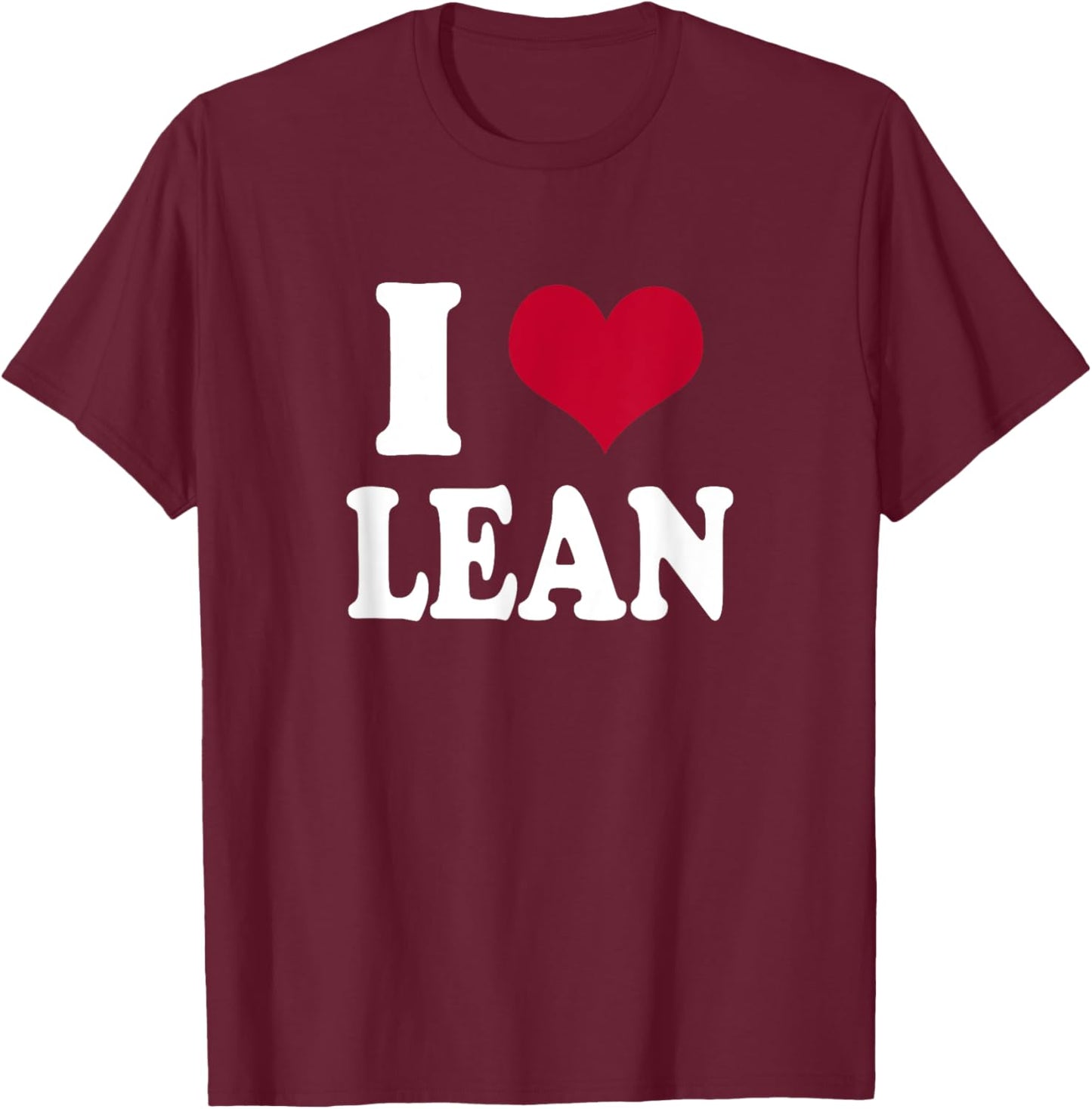 I Heart Lean T-Shirt - T-Shirt | Maroon