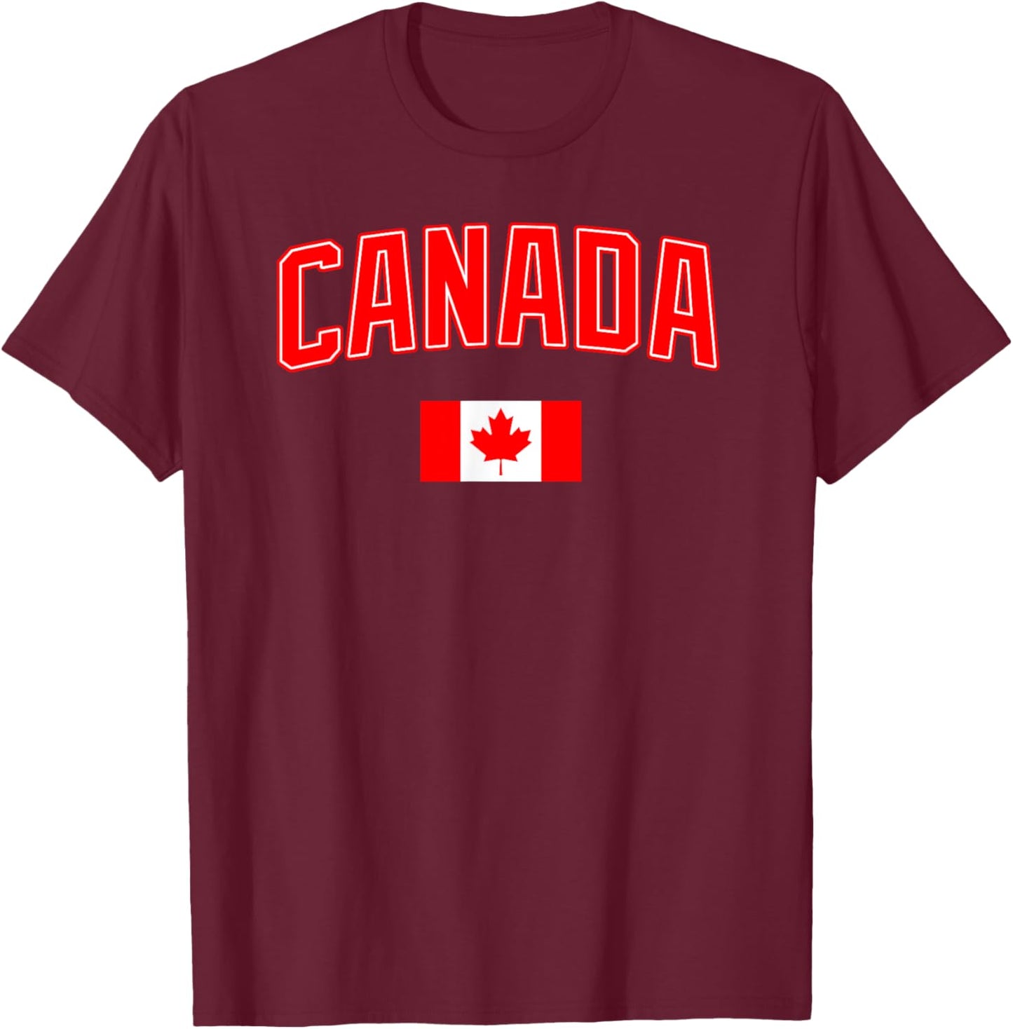 Canada Canada Canada Vancouver Montreal Flag T-Shirt - T-Shirt | Maroon