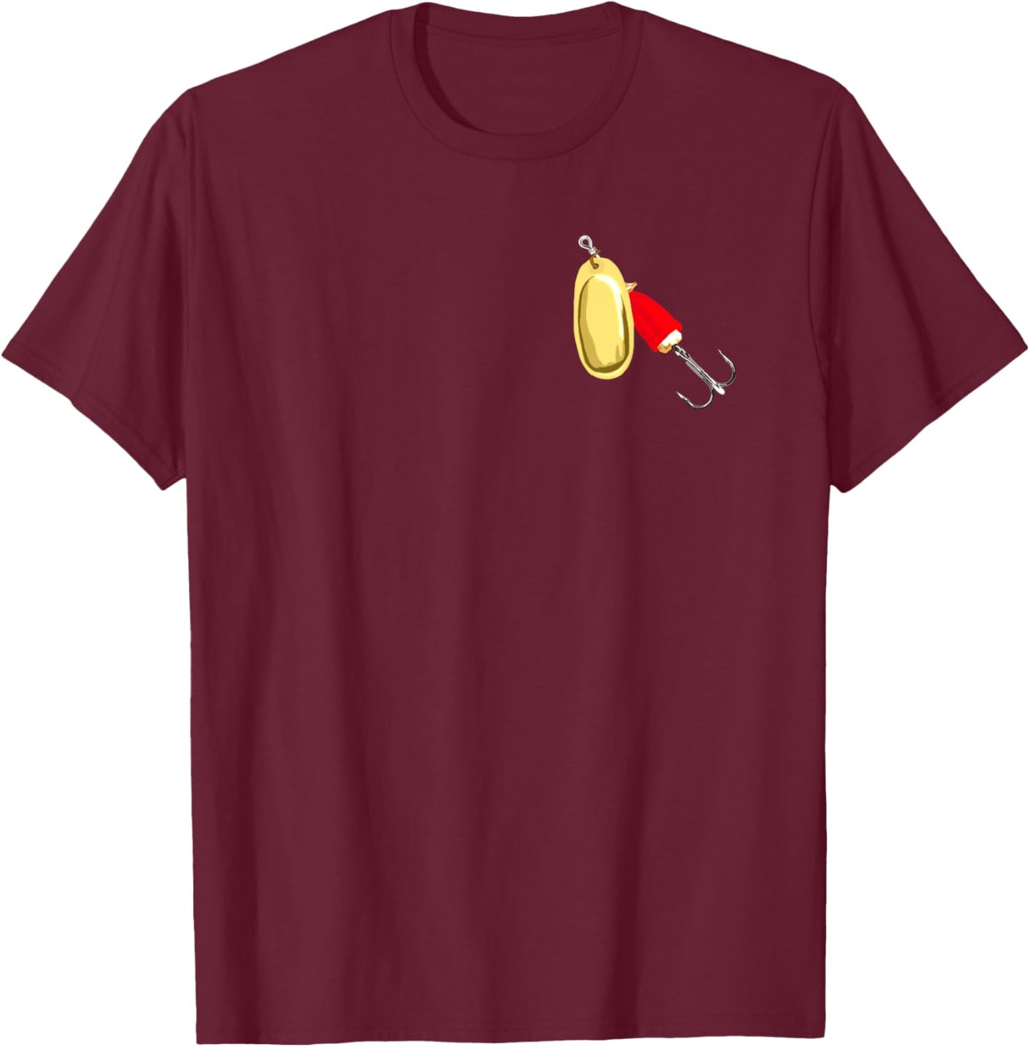 Spinning Fishing Lure Angler Vintage Fisherman T-Shirt - T-Shirt | Maroon