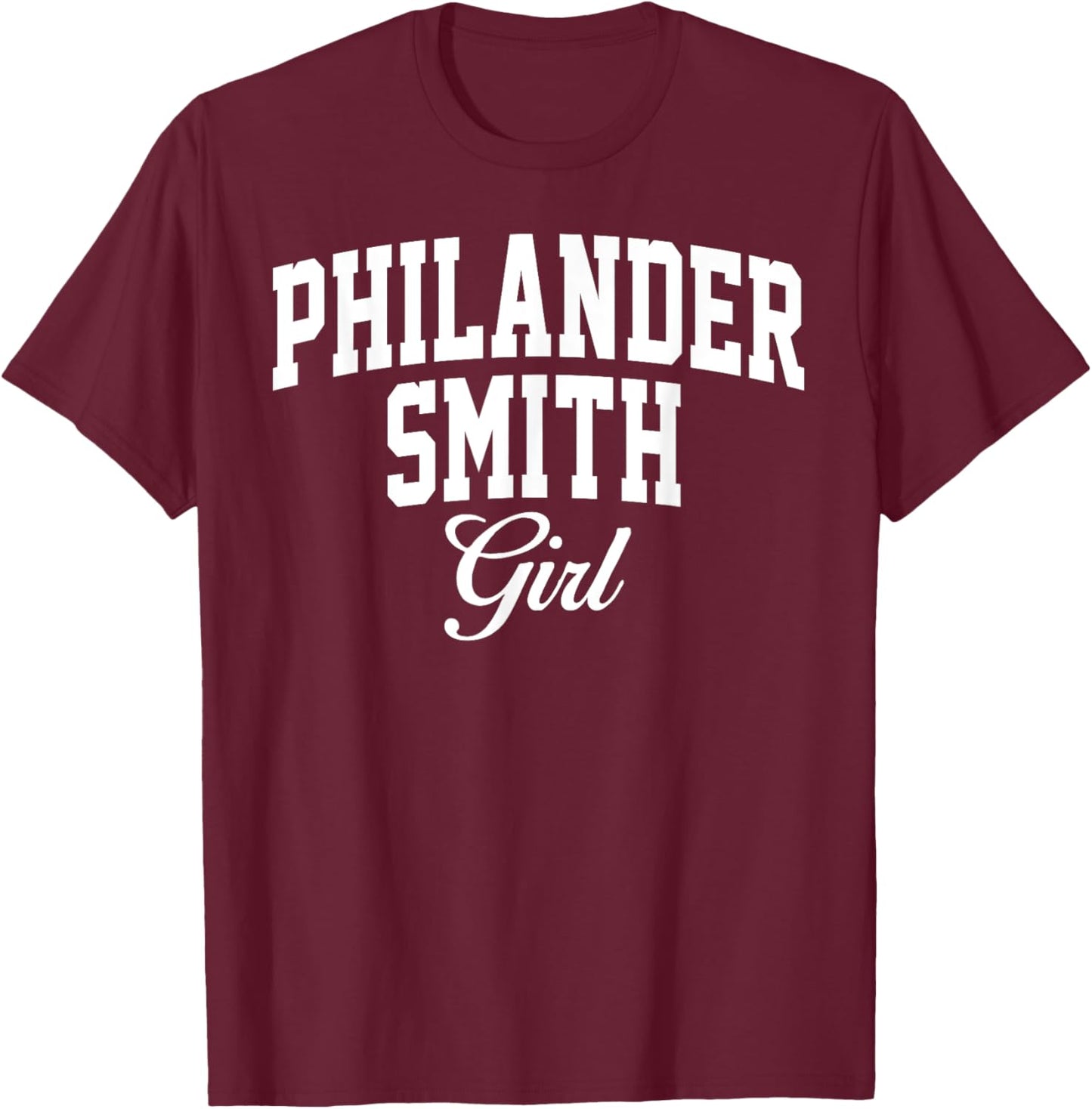 Philander Smith College Girl Arch Vintage Design Women Girls T-Shirt - T-Shirt | Maroon
