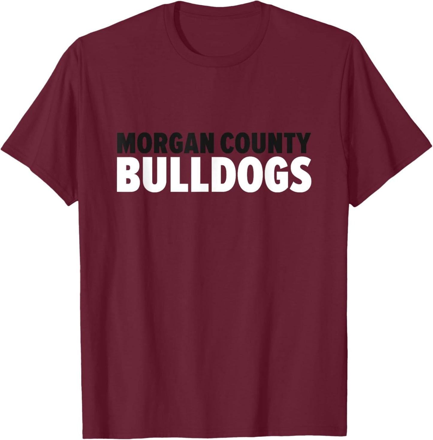 Morgan County Bulldogs Bold T-Shirt - T-Shirt | Maroon