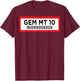Gem Mint 10 Funny Sports Card Hobby Collector Grader Slab T-Shirt - T-Shirt | Maroon