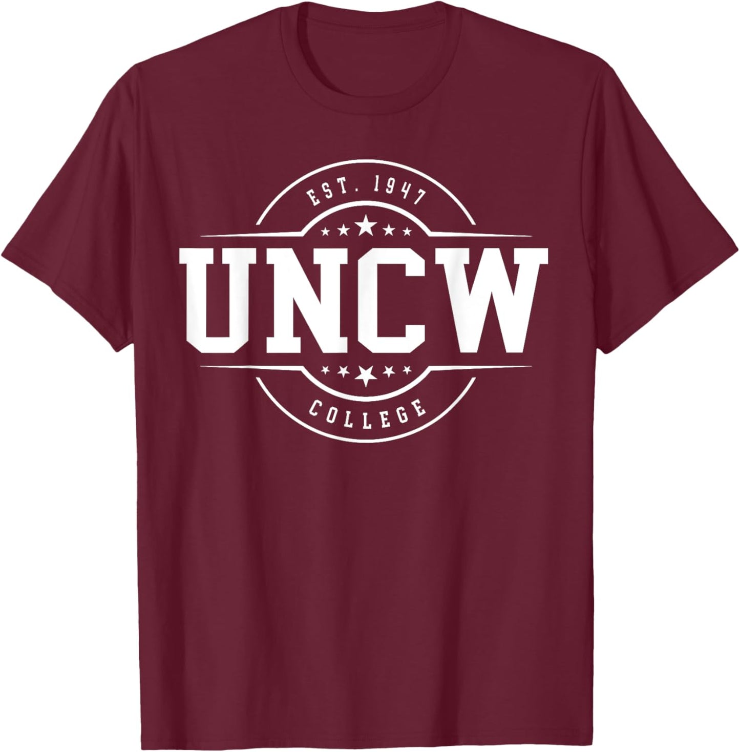 UNCW Arch Vintage Retro College Arch Vintage Classic Design T-Shirt - T-Shirt | Maroon