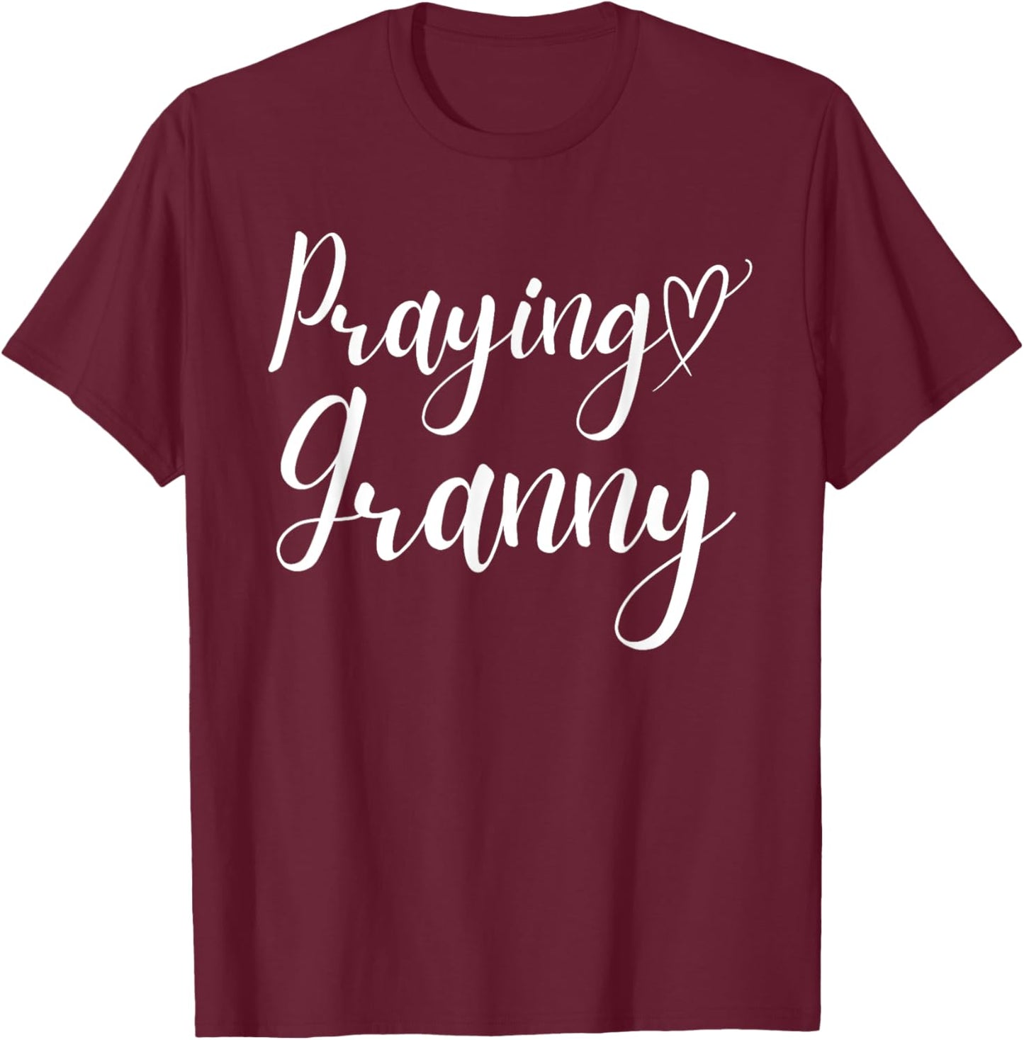 Praying Granny Perfect Christian Grandma T-Shirt - T-Shirt | Maroon