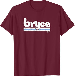 Bryce Harper: Jersey Front & Back #3 - Philadelphia Baseball T-Shirt - T-Shirt | Maroon