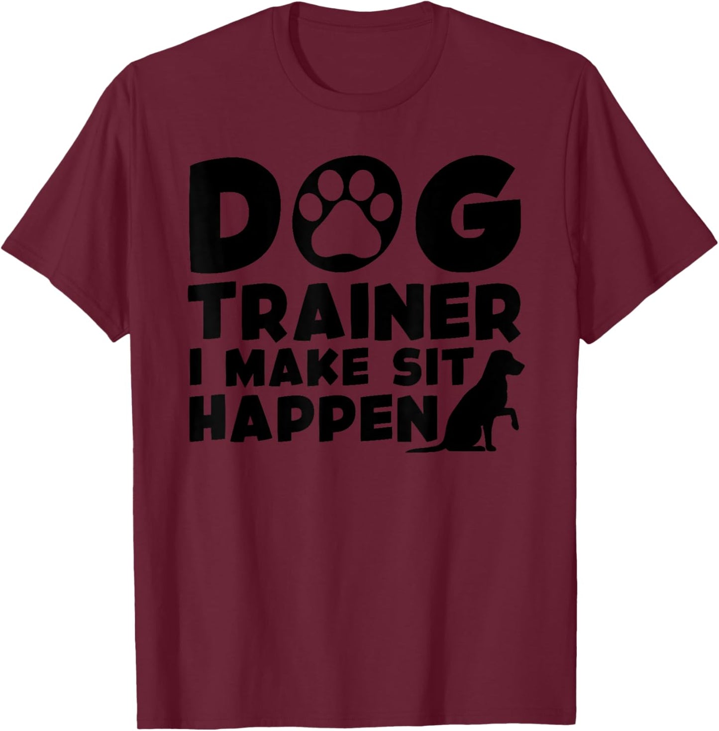 Cool Dog Trainer Art Women Dog Handler Dog Training T-Shirt - T-Shirt | Maroon