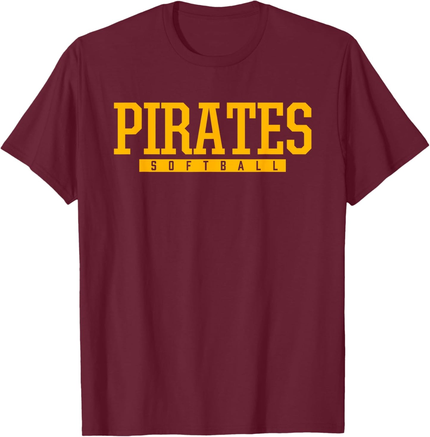 Cyprus Pirates Softball HS T-Shirt - T-Shirt | Maroon