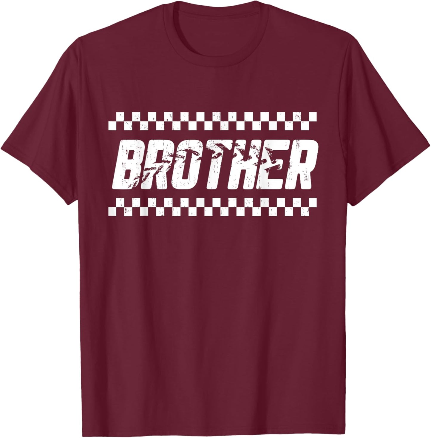 Brother Pit Crew Family Racing Birthday Race Car T-Shirt - T-Shirt | Maroon