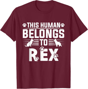 Dog Name Rex Personalised Gift Pet Dog Name Rex T-Shirt - T-Shirt | Maroon