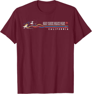 Salt Creek Beach Park California Men Women Surfboarder T-Shirt - T-Shirt | Maroon