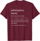 Funny Informatics Nurse Definition Nursing Informaticist T-Shirt - T-Shirt | Maroon