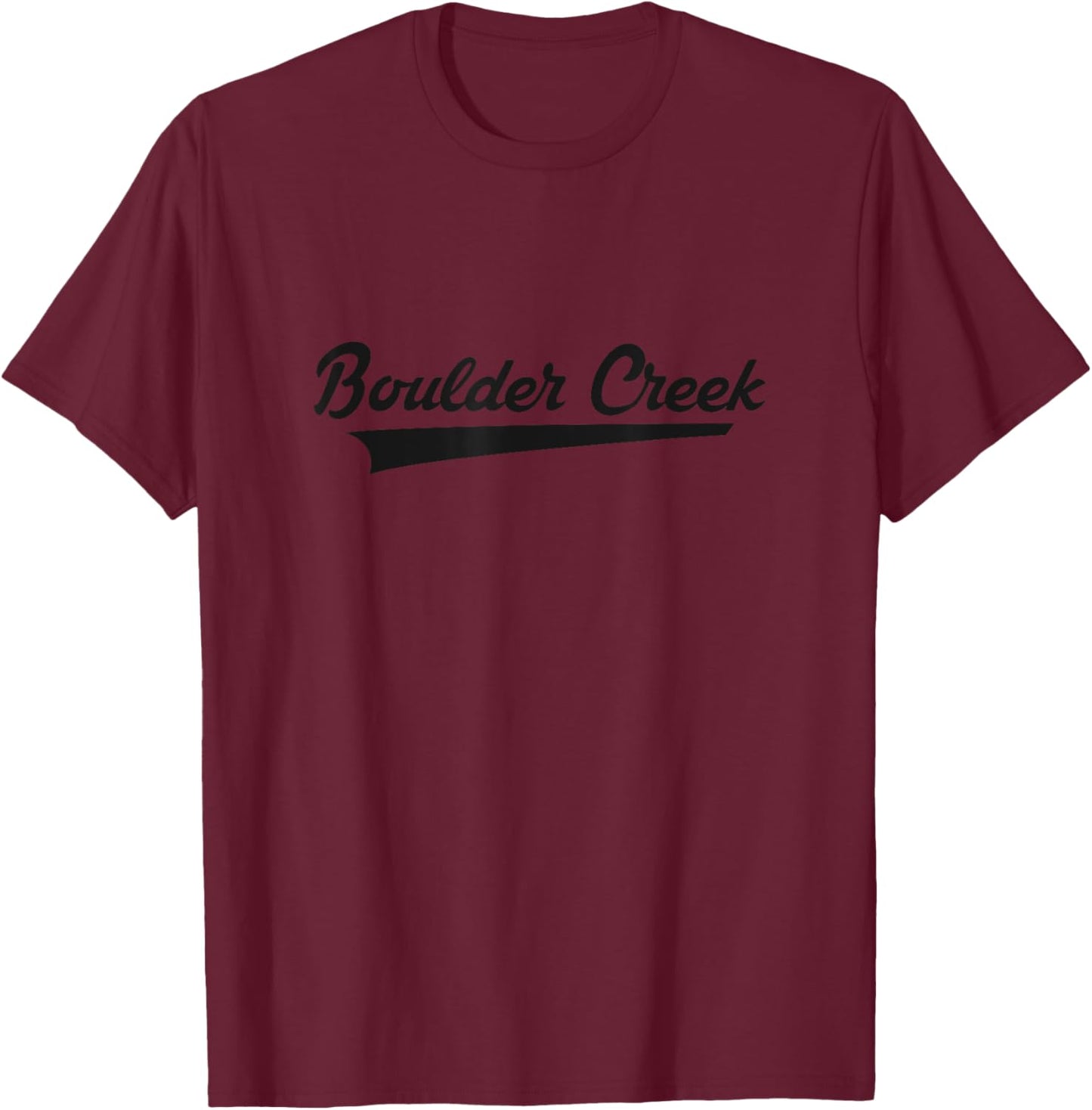Boulder Creek High School Vintage Swoosh T-Shirt - T-Shirt | Maroon