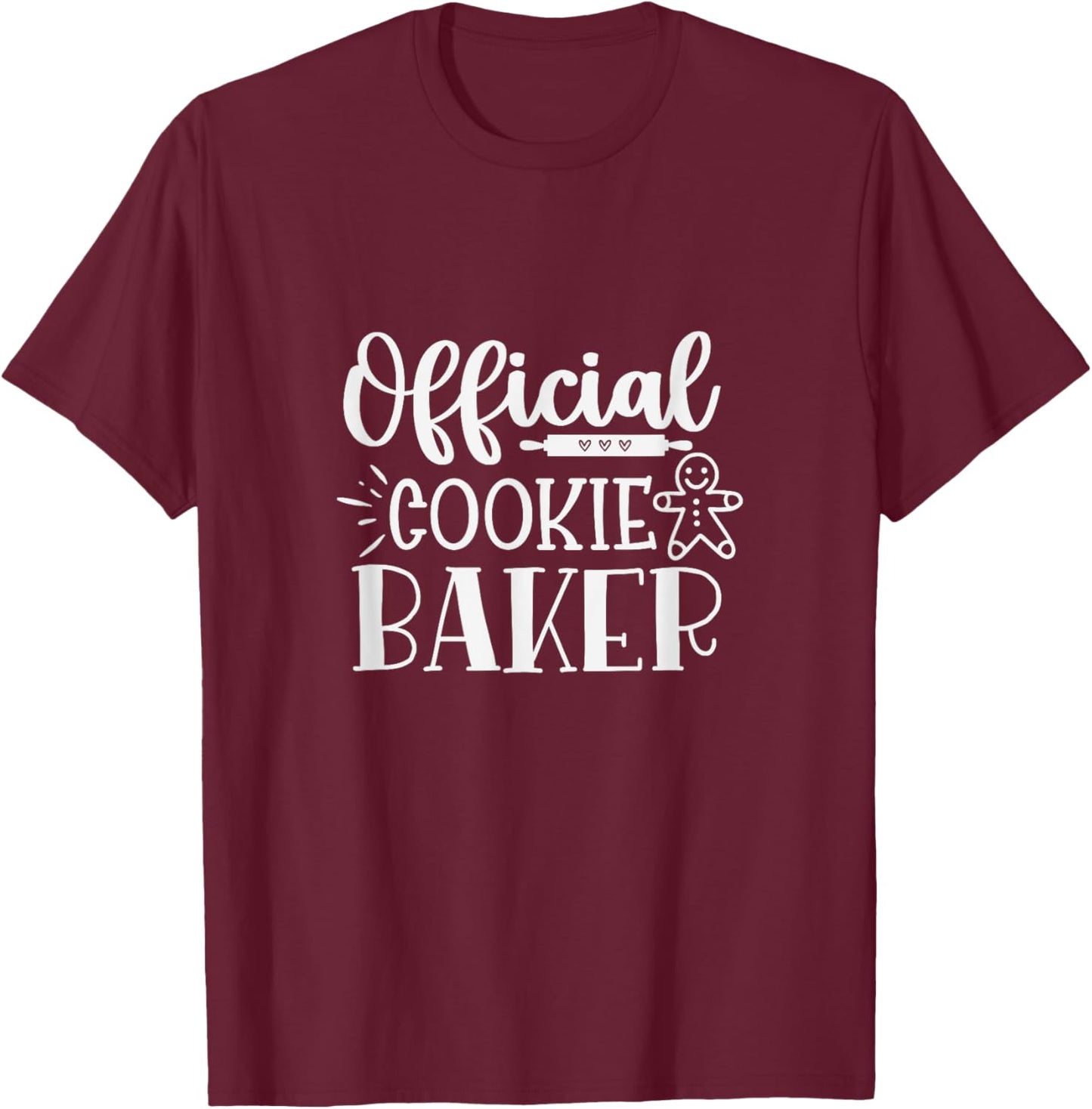 Christmas Cookie Baker Xmas Official Cookie Baking T-Shirt - T-Shirt | Maroon