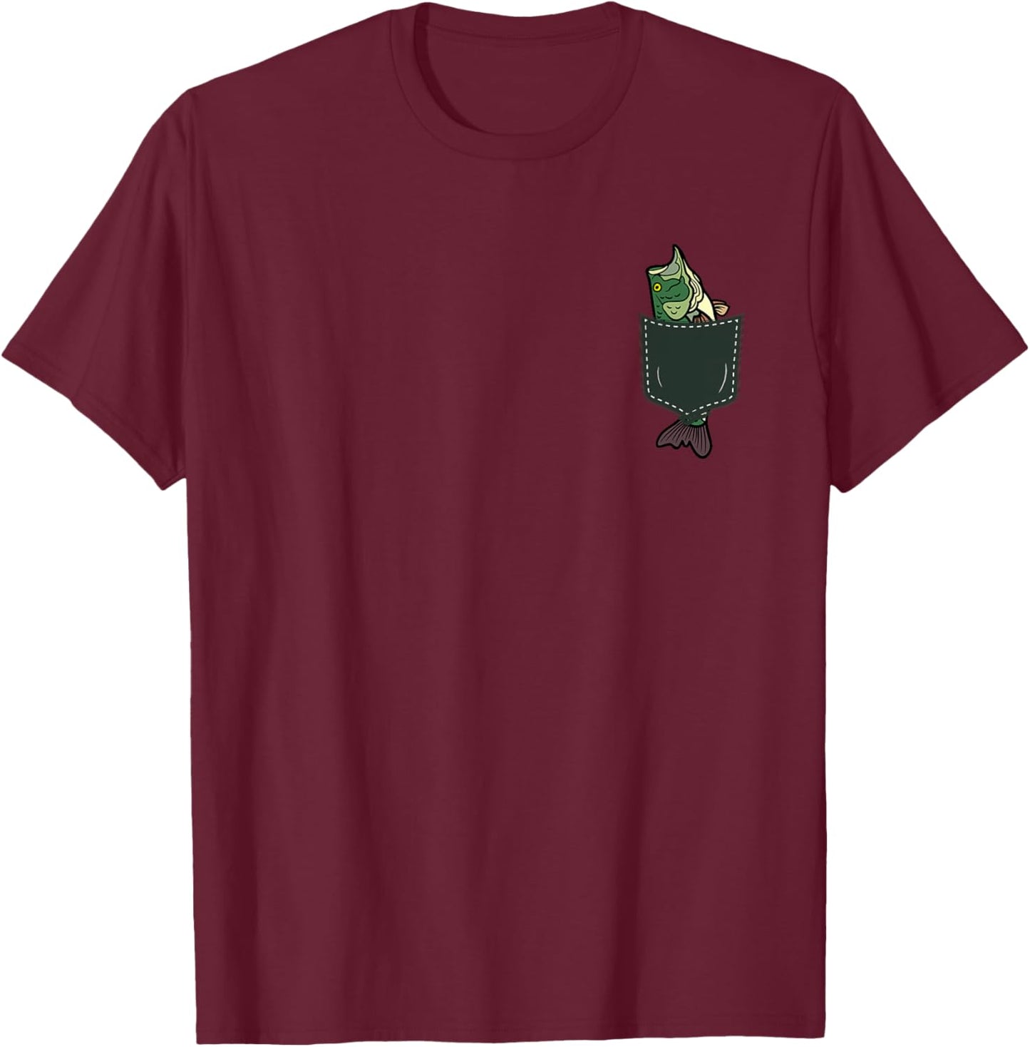 Musky Fishing Fisherman T-Shirt - T-Shirt | Maroon