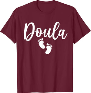 Cute Doula Art Girls Birth Worker Nursing Doula T-Shirt - T-Shirt | Maroon