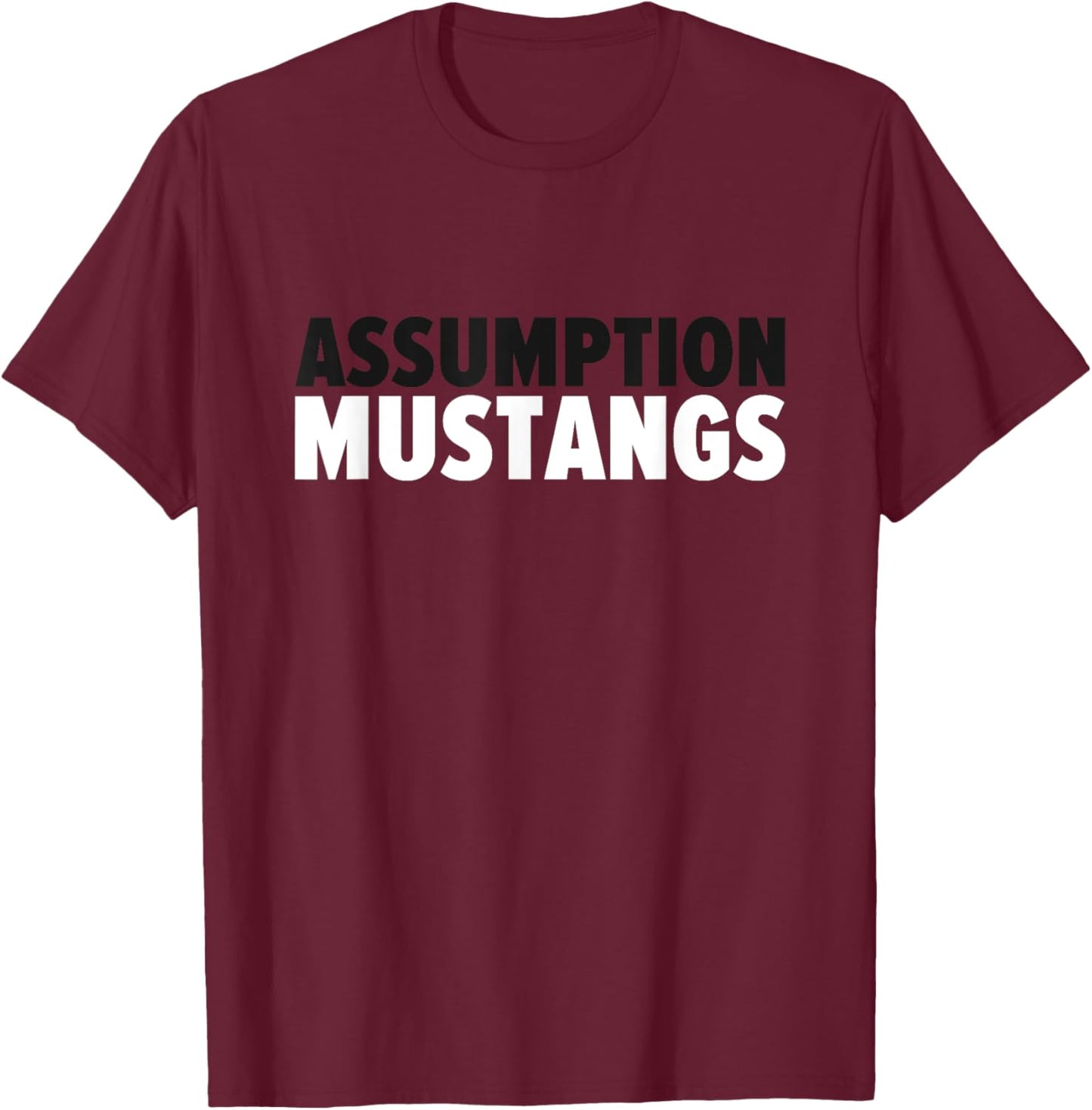 Assumption Mustangs Bold T-Shirt - T-Shirt | Maroon