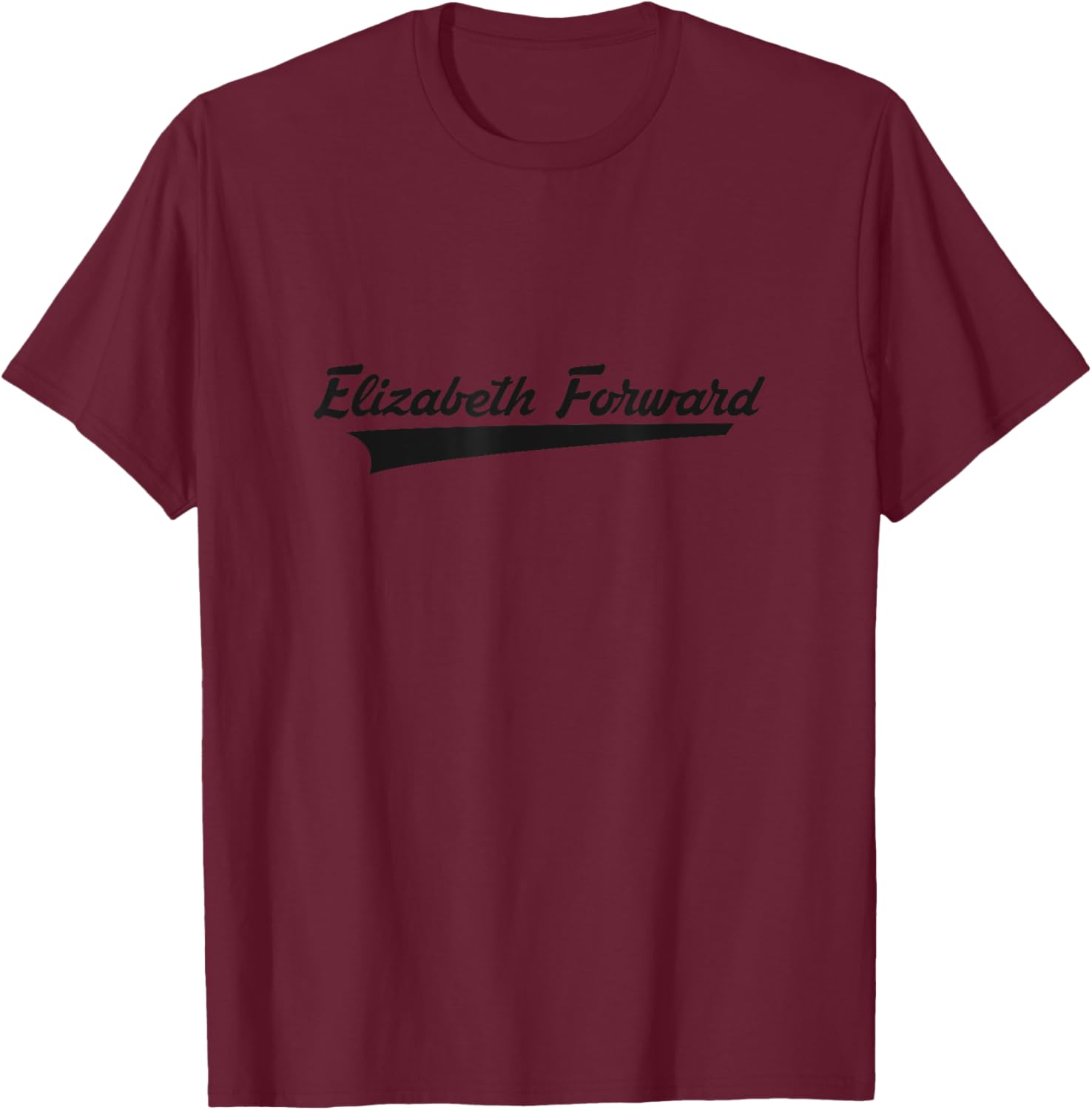 Elizabeth Forward High School Vintage Swoosh T-Shirt - T-Shirt | Maroon