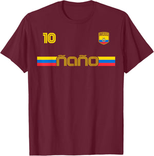 NANO Ecuador ñaño ecuatoriano brother friend Ecuador flag T-Shirt - T-Shirt | Maroon
